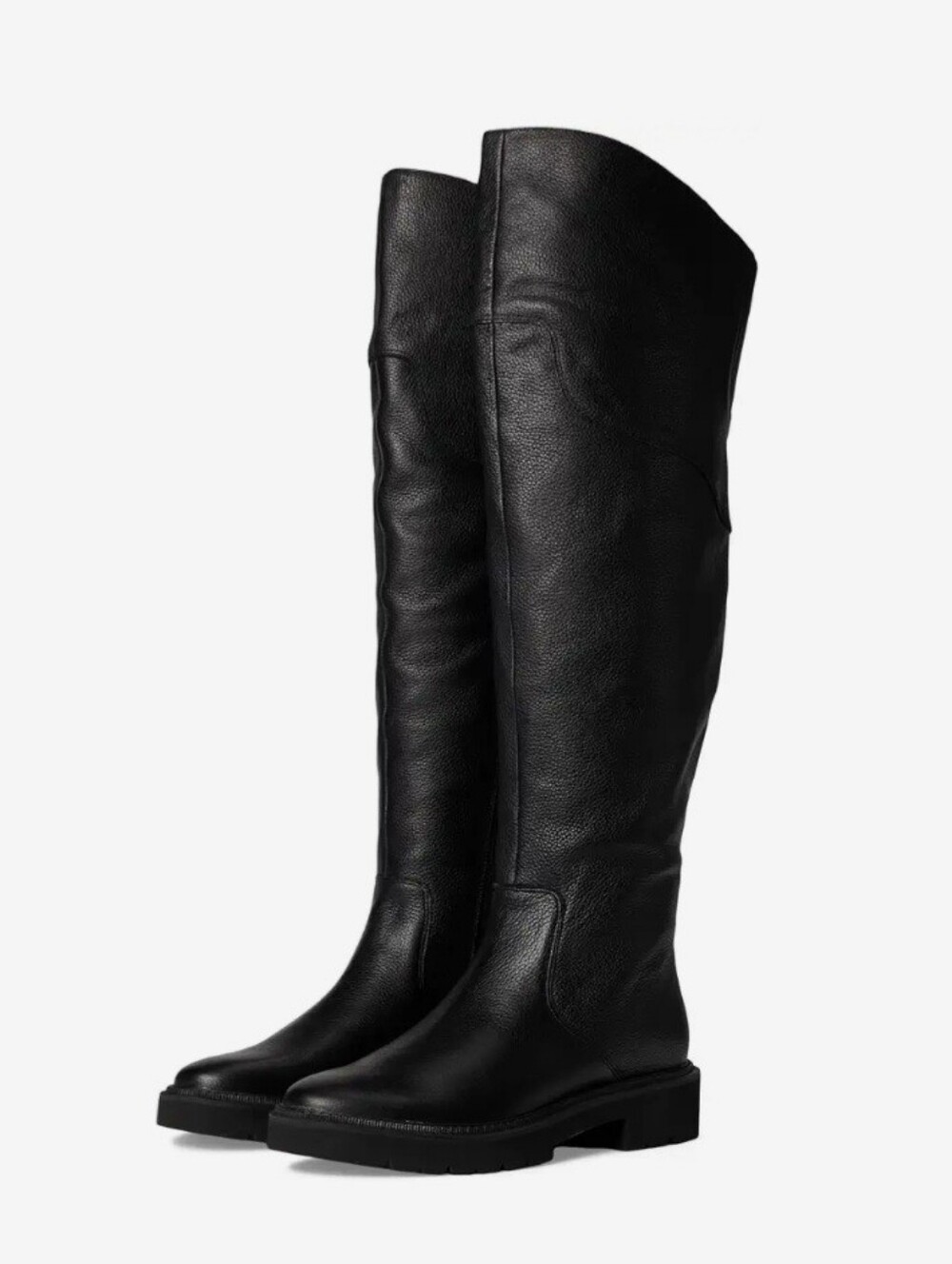Naturalizer Over The Knee Boots 6 Black Leather Scarlette Almond Toe New $335